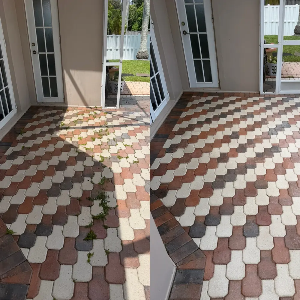Clean sealed pavers